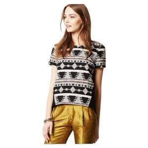 Anthropologie Woven Aztec Top